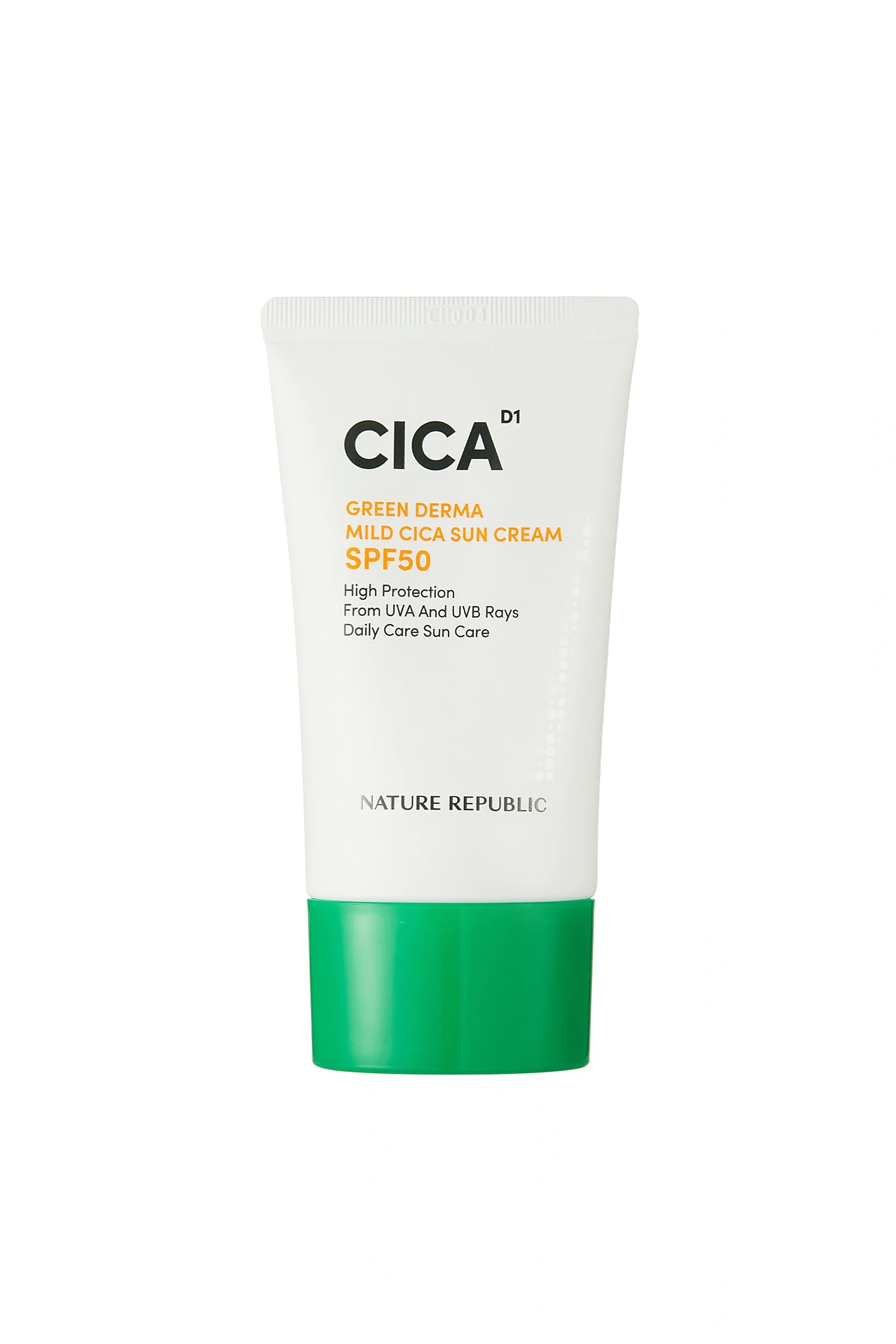 Green Derma Mild Cica Sun Cream SPF50 - Crema de protectie solara cu Centella Asiatica - HER